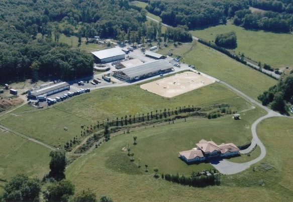 Aerial view of the property